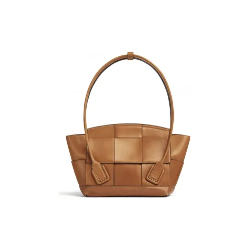 Bottega Veneta Arco Коровья кожа Тоут Сумка для покупок Сумка на плечо Сумка Маленькая Женская Древесный цвет