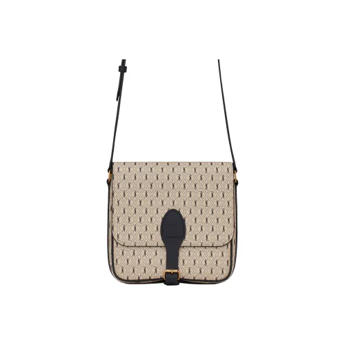 SAINT LAURENT Покрытие Холст Кожаная Вставка Сумка через плечо Средняя Мужская