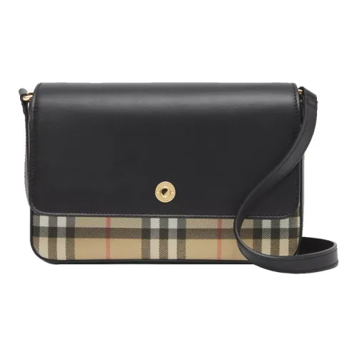 Burberry Винтаж Кожа Penny Сумка Сумка через плечо Сумка на плечо Женская Черная