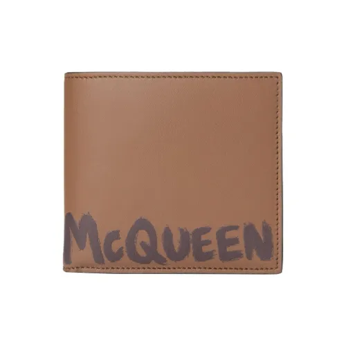 Alexander McQueen Кошелек из телячьей кожи унисекс темно-коричневый