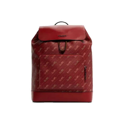 COACH Turner Телячья кожа Рюкзак Большой Мужской Красный