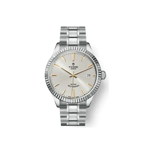 TUDOR Wind Style Collection Автоматический Механический Механизм Женские Часы 38 мм Серебристый Циферблат Стальные Оправа Часов Стальной Ремешок