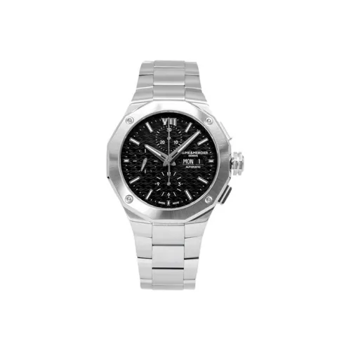 Baume Mercier Rivera Series Автоматический Механический Механизм Мужские Часы Часы 43 мм Черный Циферблат Корпус из Нержавеющей Стали