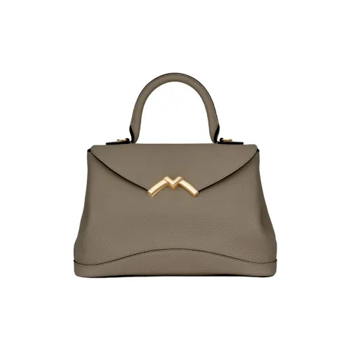 Moynat С рельефом Тисненый Коровья кожа Сумка Женская Слоновой серый