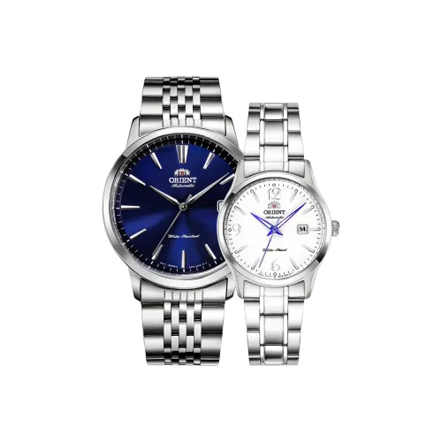 ORIENT Автоматический Механический Механизм Нержавеющая Сталь Ремешок Часы 42 мм Унисекс Синий Циферблат RA AC0F06L10B NB0102S