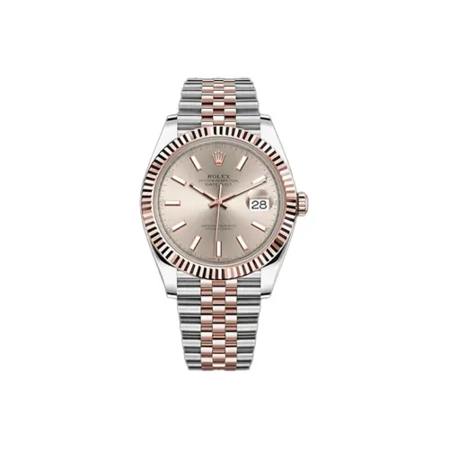 ROLEX Автоматический Механический Часы для Мужчин из Серии Log, 41 мм, Розовые