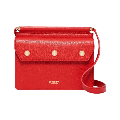 Burberry Title Коровья кожа Курьерская сумка Сумка через плечо Мини Женская Красная
