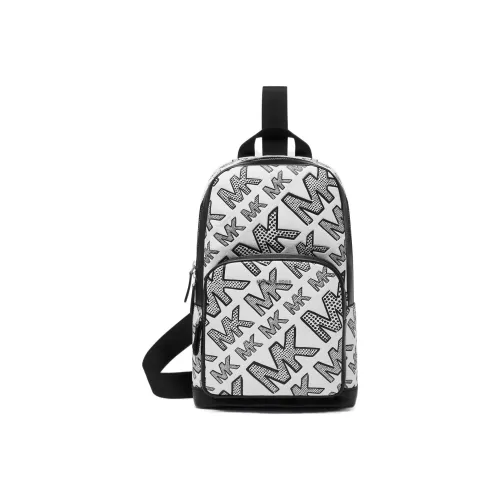 MICHAEL KORS Hudson Кожа Sling Сумка Сумка через плечо Маленькая Мужская Белая и Синяя