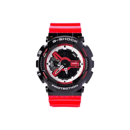 CASIO Liquid Crystal Analog Dual Display Series G SHOCK Collection Crawfish VS. Crawfish Кварцевый механизм Смола Ремень