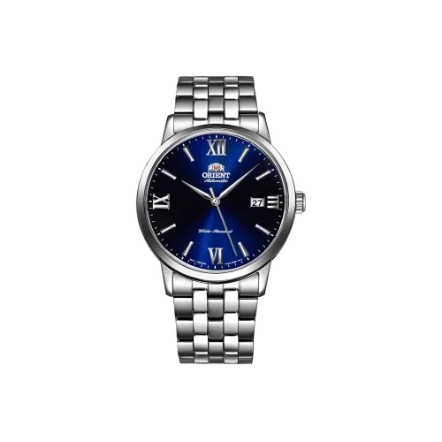 ORIENT Автоматический Механический Механизм Нержавеющая Сталь Ремешок Часы 41,6мм Унисекс Синий Циферблат RA AC0F09L10B