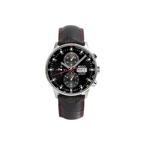 Mido Mechanical Механический Мужской Часы Commander 43 мм Черные