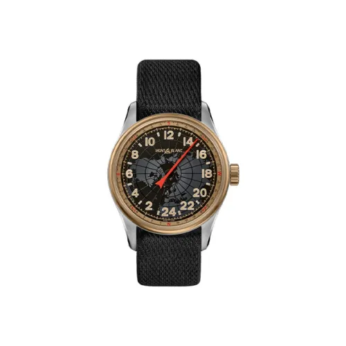 MONTBLANC Автоматический Механический Часы Мужские 42 мм Черный Циферблат Корпус из Нержавеющей Стали Тканевый Ремешок