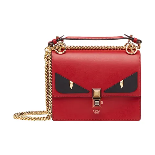 FENDI Kan I Кожа Сумка через плечо Маленькая Женская Красная