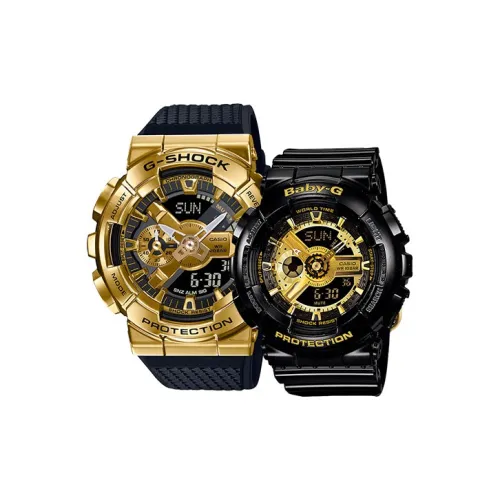 CASIO Парные часы Коллекция GM BA Коллекция Кварцевый механизм Часы Унисекс Черный циферблат GM 110G 1A9PR BA 110 1APR