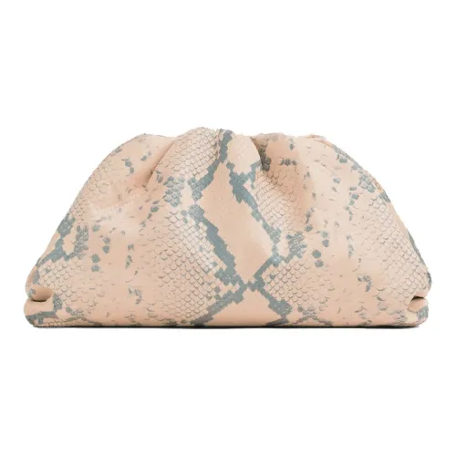 Bottega Veneta Sheepskin Clutch Women's Peach Black Bottega Veneta Клатч из овчины Женские Дынный Черный