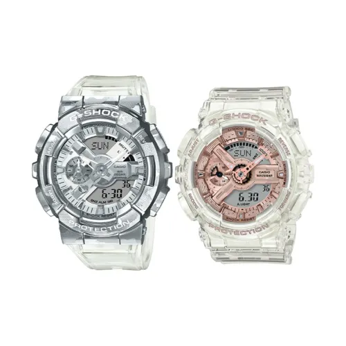 CASIO Парные часы Коллекция GM GMA Кварцевый механизм Часы Унисекс Серебристый циферблат