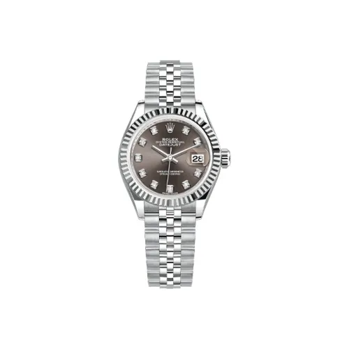 ROLEX Автоматический Механический Movement Женские Women's Apparel Log Series Часы 28 мм Серебряные