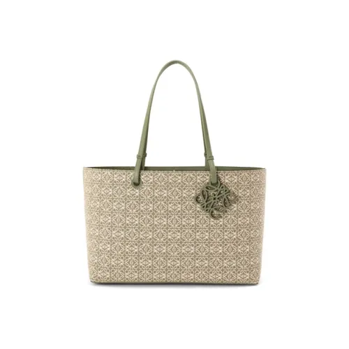 LOEWE Телячья кожа холст плечевая сумка женская зеленая