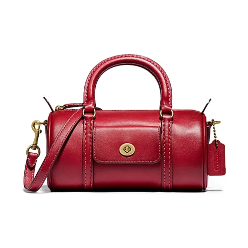 COACH Barrel Кожа Сумка Мини Женские Красный