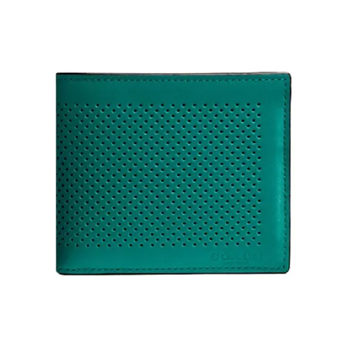 COACH 3 IN 1 Wallet Телячья кожа Кошелек Мужской Зеленый