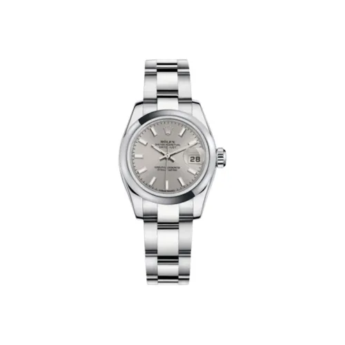 ROLEX Женская коллекция Logbook Автоматический механический механизм Часы 26 мм Серебристый циферблат Корпус из нержавеющей стали