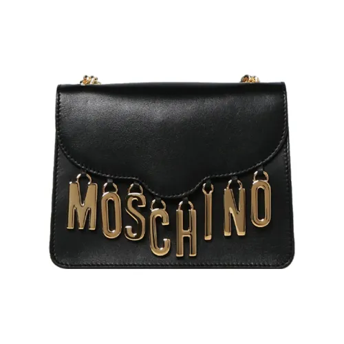 MOSCHINO Сумка через плечо из коровьей кожи женская черная