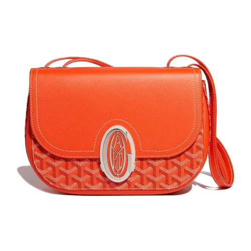 GOYARD 233 Холст и кожа Сумка через плечо Женская Бордовый Красный