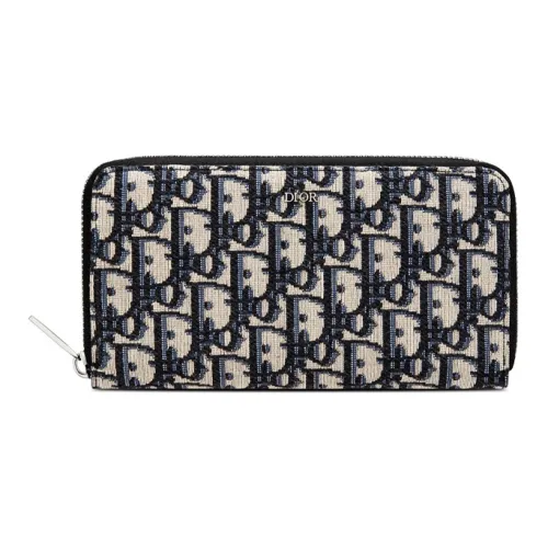 DIOR Кошелек из коровьей кожи мужской джинсовый синий