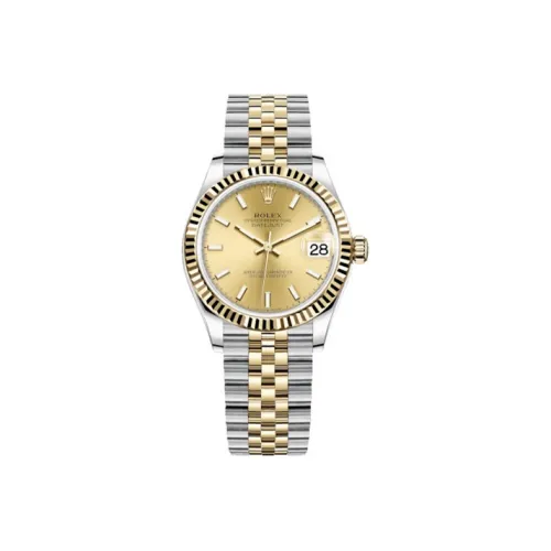 ROLEX Автоматический Механический Movement Женские Log Series Часы 31 мм Золотые