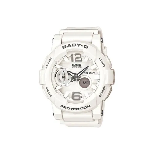 CASIO Малыш G Theme Collection Кварцевый механизм Резиновый ремешок Часы Женские Белый циферблат