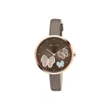 Коричневый циферблат часов