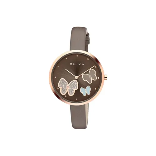 Elixa Кварцевый Movement Женские Часы 36мм*6,5мм Кофе