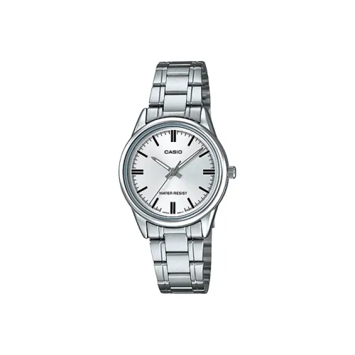 CASIO Standard Series Classic Analog Collection Кварцевый механизм Нержавеющая сталь Ремешок Часы Женские Серебристый циферблат