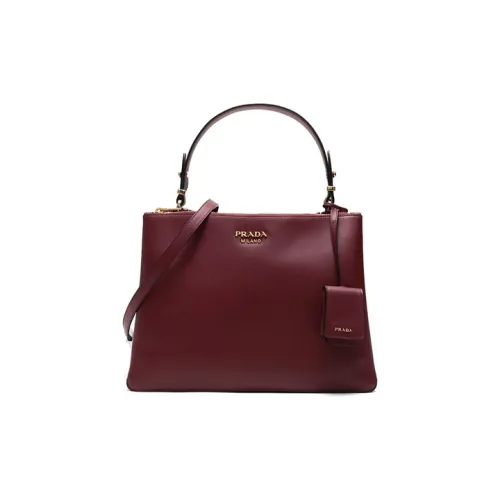 PRADA Сумка через плечо из коровьей кожи большая женская сумка цвет вишнево-красный