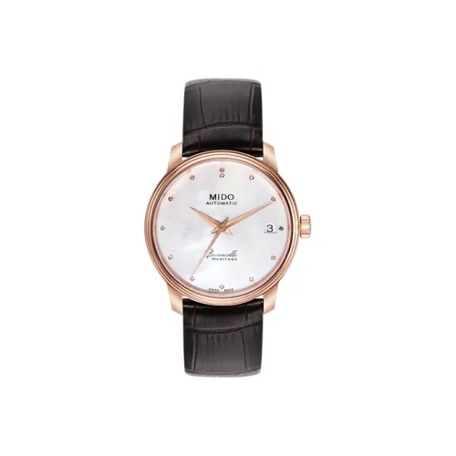 MIDO Автоматический Механический Movement Женские Baroncelli Часы 33 мм Белые