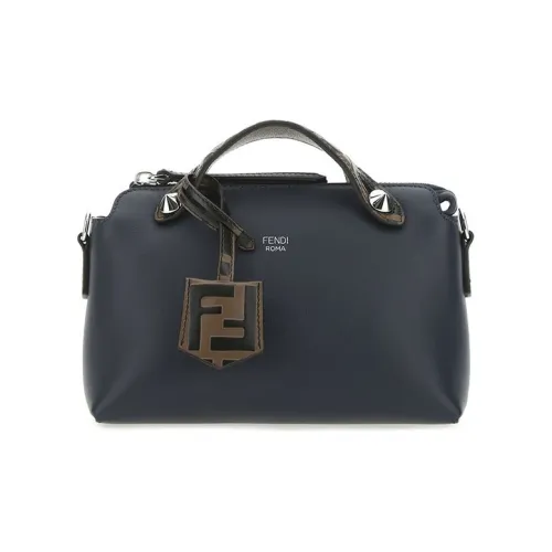 FENDI Телячья кожа Бостон Сумка Сумка через плечо Сумка мини Женская Морской синий