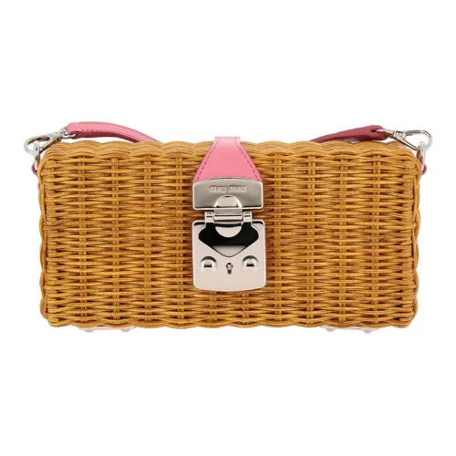 MIU MIU Сумка через плечо из коровьей кожи Женская CAMEL