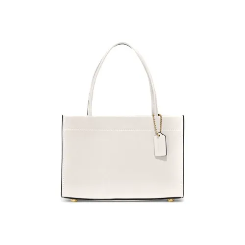 COACH Коровья кожа Тоут Сумка Сумка для покупок Ручная сумка Сумка через плечо Маленькая Женская Белая