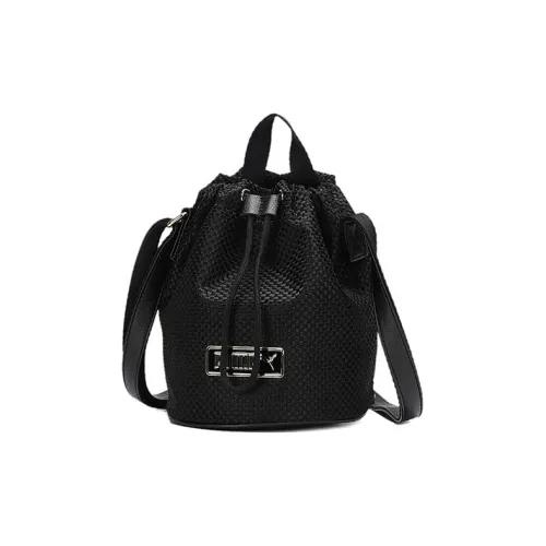 PUMA Ткань Ведрообразная Сумка Плечевая Сумка Женская Черная