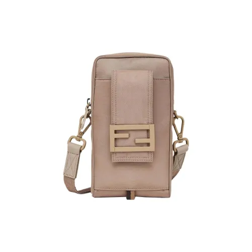 FENDI Baguette Сумка с кожаными вставками сумка через плечо чехол для телефона мужской бежевый