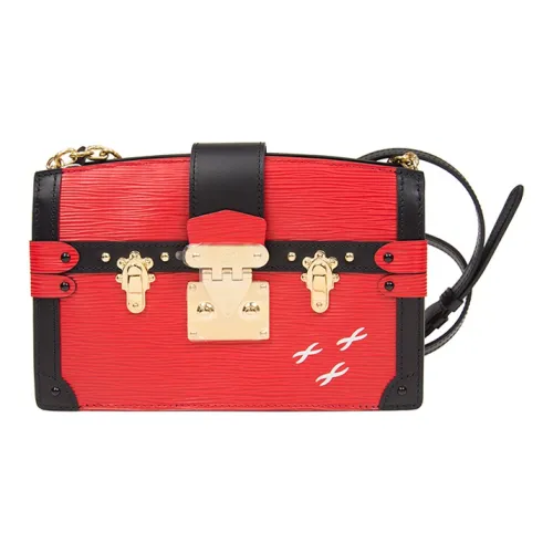 LOUIS VUITTON Кожаная маленькая квадратная сумка сумка через плечо плечевая сумка женская красная