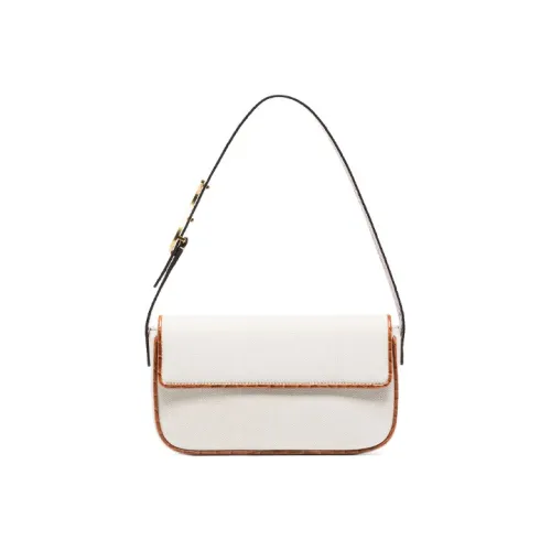 Staud Ткань с кожаными вставками сумка через плечо стандартная женская светлый умбра