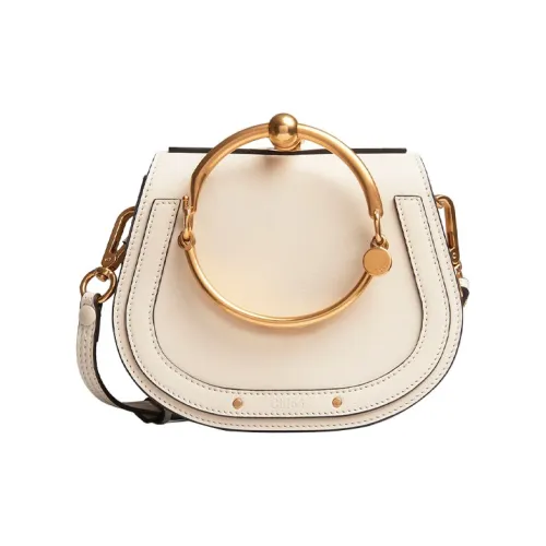 Chloe Chloé сумки Гладкая телячья кожа с замшей сумка через плечо маленькая женская белая