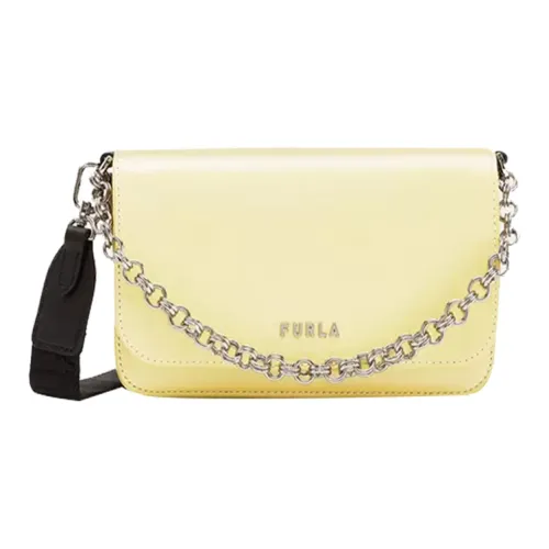 Furla Splendida Телячья кожа Одно плечо Сумка Маленькая Женская Бежевая Желтая