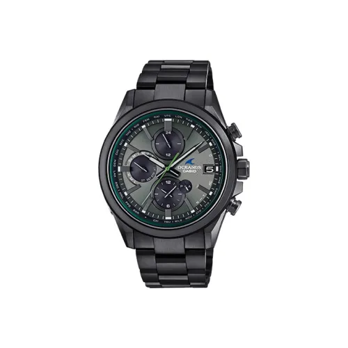 CASIO OCEANUS Солнечный Кварцевый Механизм Часы Мужские Зеленый Циферблат