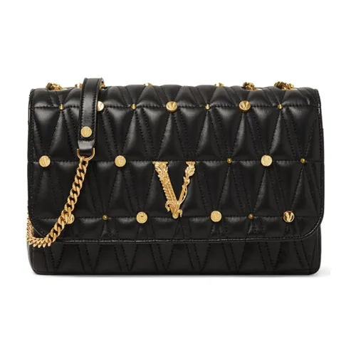 VERSACE Кожа Сумка через плечо Женская Черная