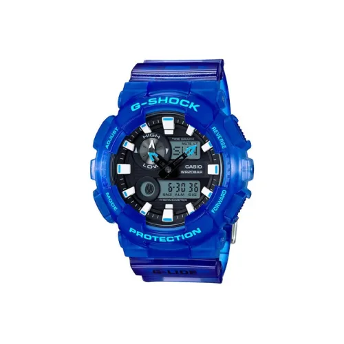 CASIO G Shock Collection Кварцевый механизм Смольный ремешок Часы Мужские Синий циферблат