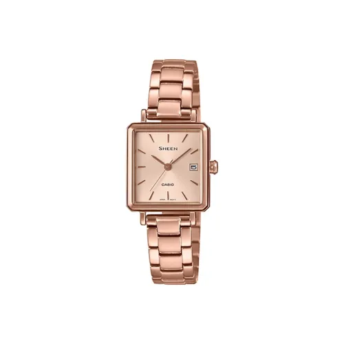 CASIO SHEEN Collection Кварцевый механизм нержавеющая сталь ремешок женские часы розовый циферблат