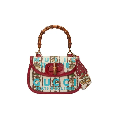 GUCCI Сумка через плечо из коровьей кожи сумка среднего размера женская цвет слоновая кость красный