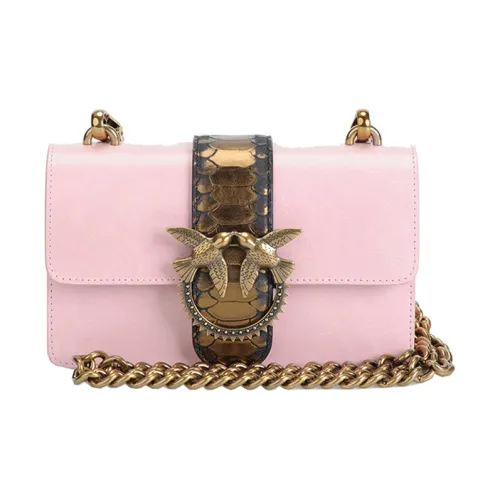 PINKO Love Bag Кожа Сумка через плечо Мини Женская Розовая